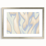 Abstract Nature-Inspired Gradient Wall Art with Beige and Blue Hues