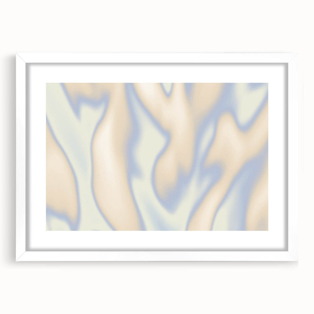 Abstract Nature-Inspired Gradient Wall Art with Beige and Blue Hues