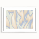 Abstract Nature-Inspired Gradient Wall Art with Beige and Blue Hues