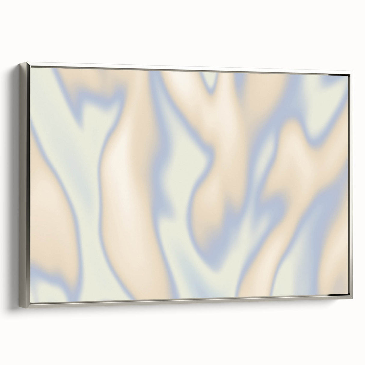 Abstract Nature-Inspired Gradient Wall Art with Beige and Blue Hues