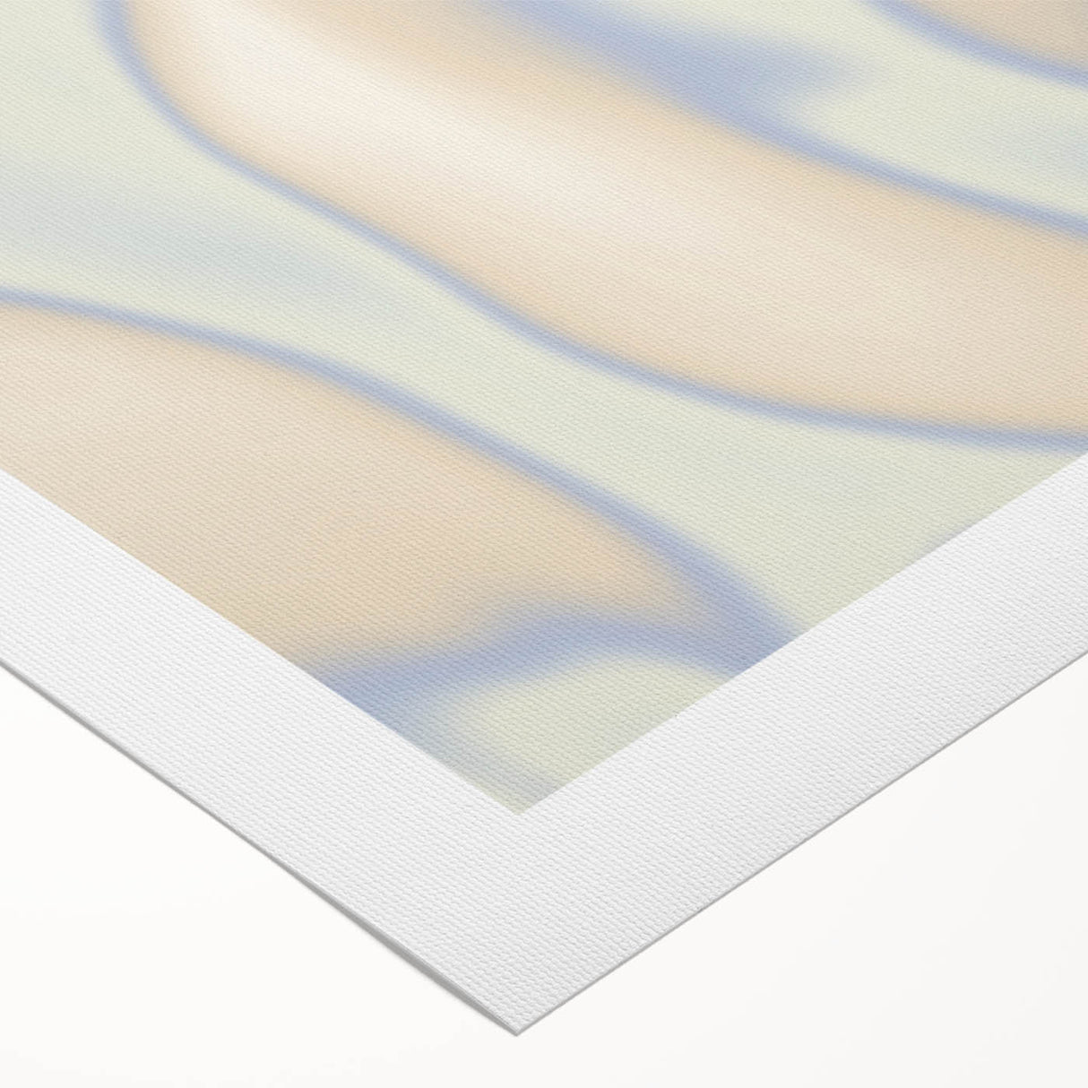 Abstract Nature-Inspired Gradient Wall Art with Beige and Blue Hues