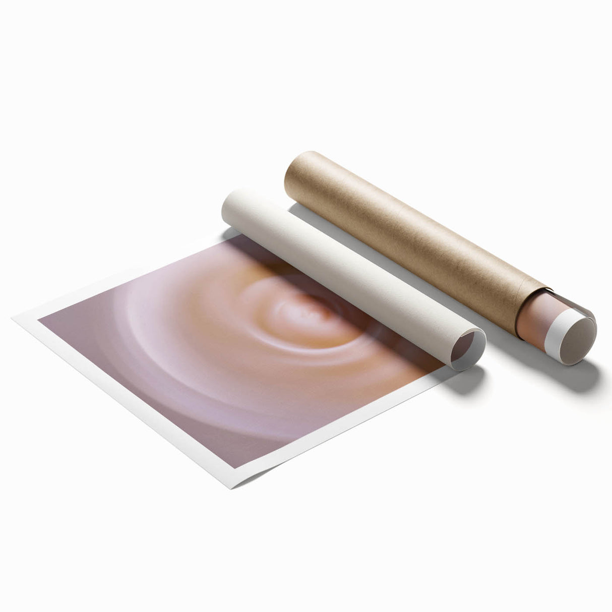 Nature-Inspired Abstract Swirl Wall Art with Soft Beige Gradients