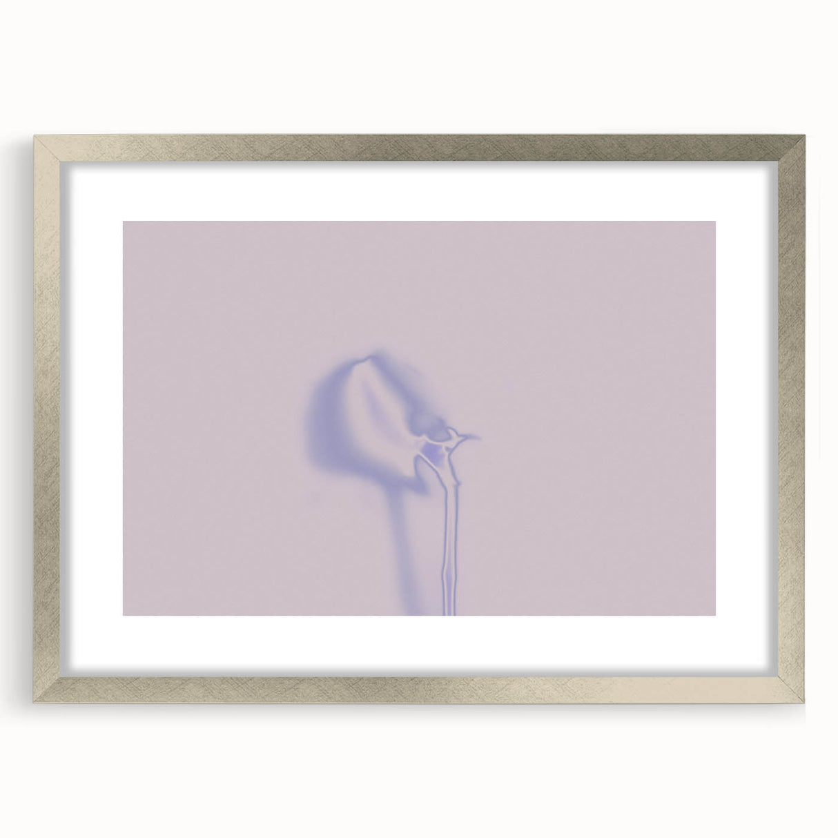 Minimalist Nature-Inspired Wall Art with Subtle Lilac and Gray Hues
