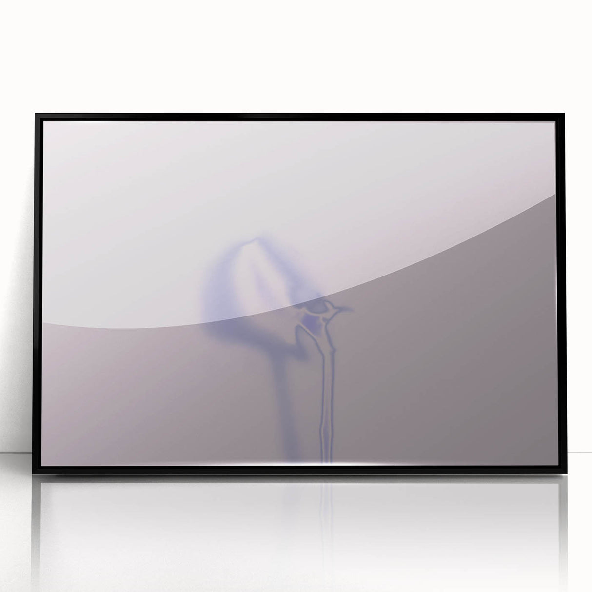 Minimalist Nature-Inspired Wall Art with Subtle Lilac and Gray Hues
