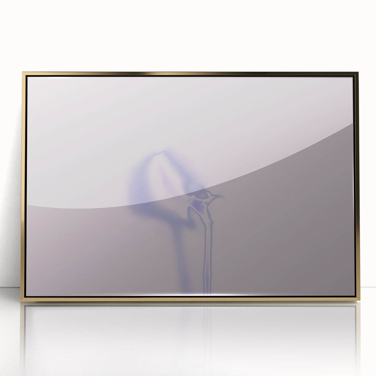 Minimalist Nature-Inspired Wall Art with Subtle Lilac and Gray Hues