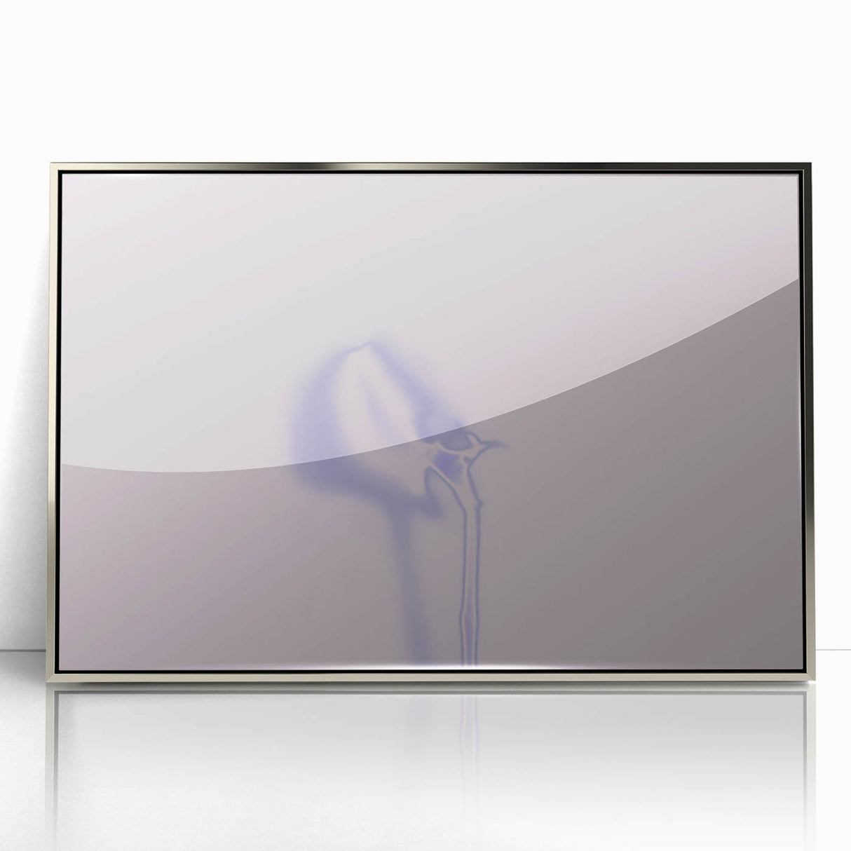 Minimalist Nature-Inspired Wall Art with Subtle Lilac and Gray Hues