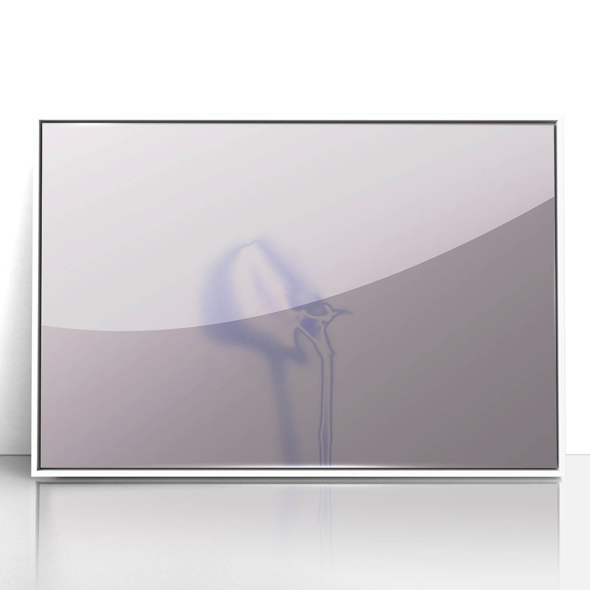 Minimalist Nature-Inspired Wall Art with Subtle Lilac and Gray Hues