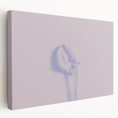 Minimalist Nature-Inspired Wall Art with Subtle Lilac and Gray Hues