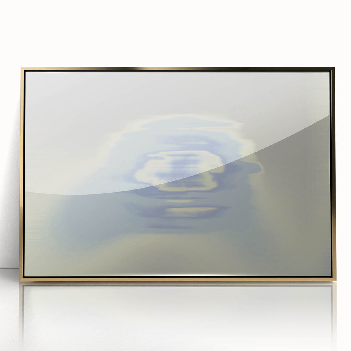 Abstract Blue Gradient Wall Art with Subtle Grainy Textured Hues