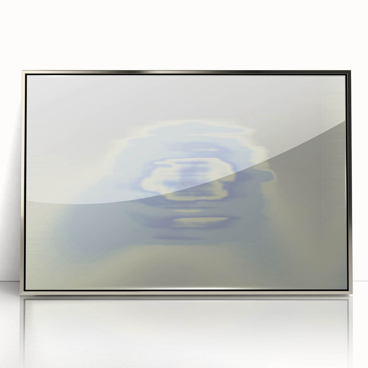 Abstract Blue Gradient Wall Art with Subtle Grainy Textured Hues