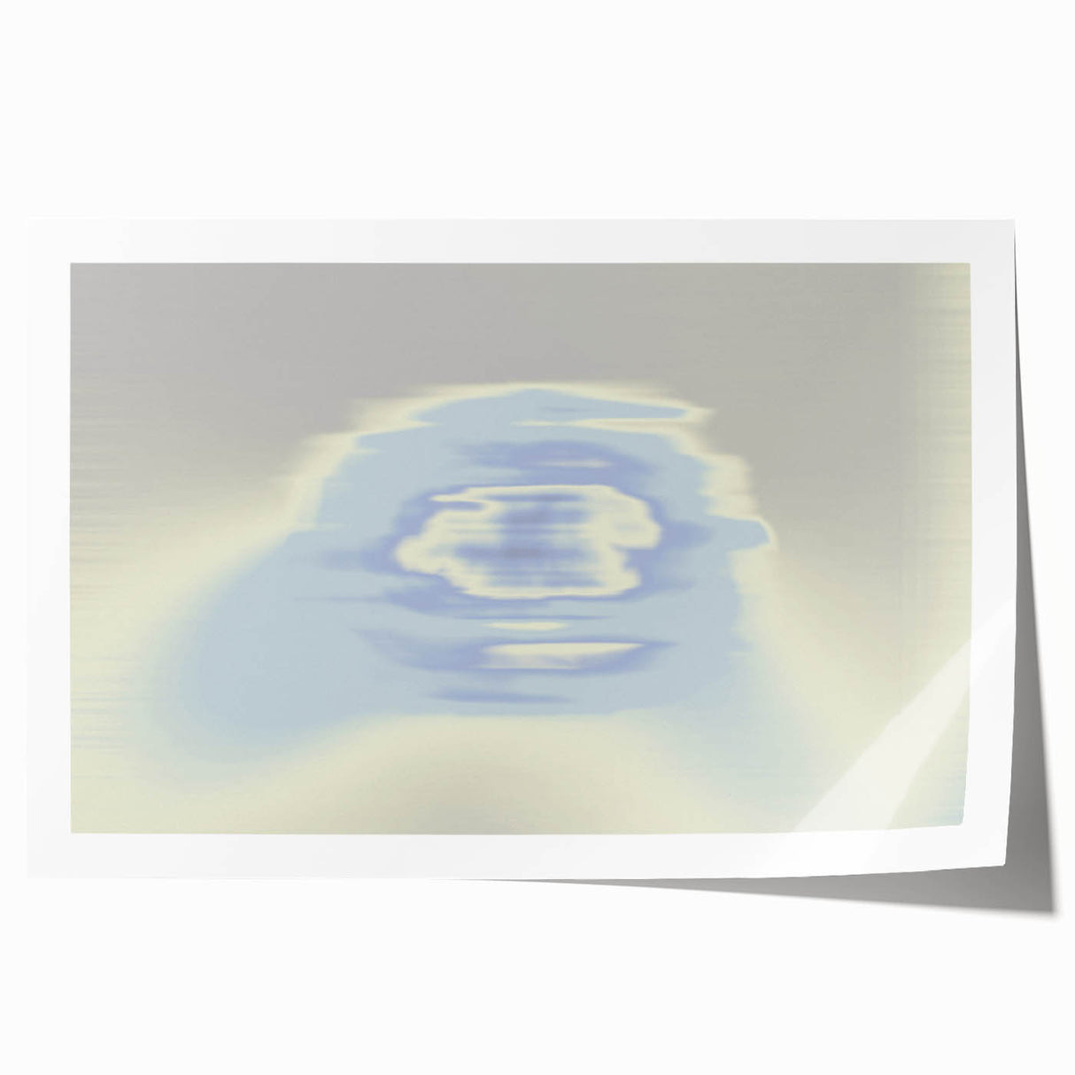 Abstract Blue Gradient Wall Art with Subtle Grainy Textured Hues