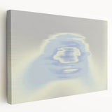 Abstract Blue Gradient Wall Art with Subtle Grainy Textured Hues