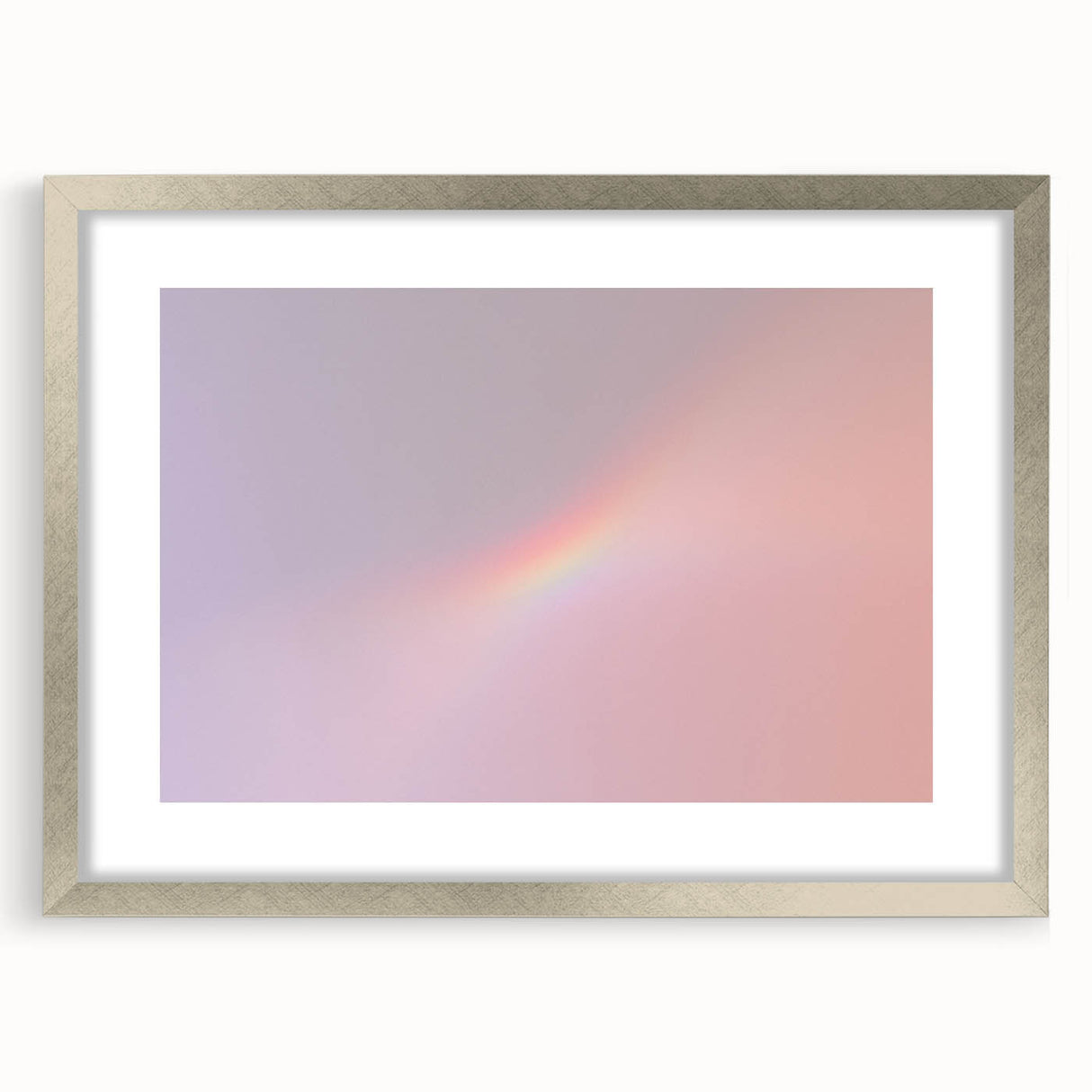 Pastel Gradient Wall Art with Subtle Rainbow Effect and Grainy Texture