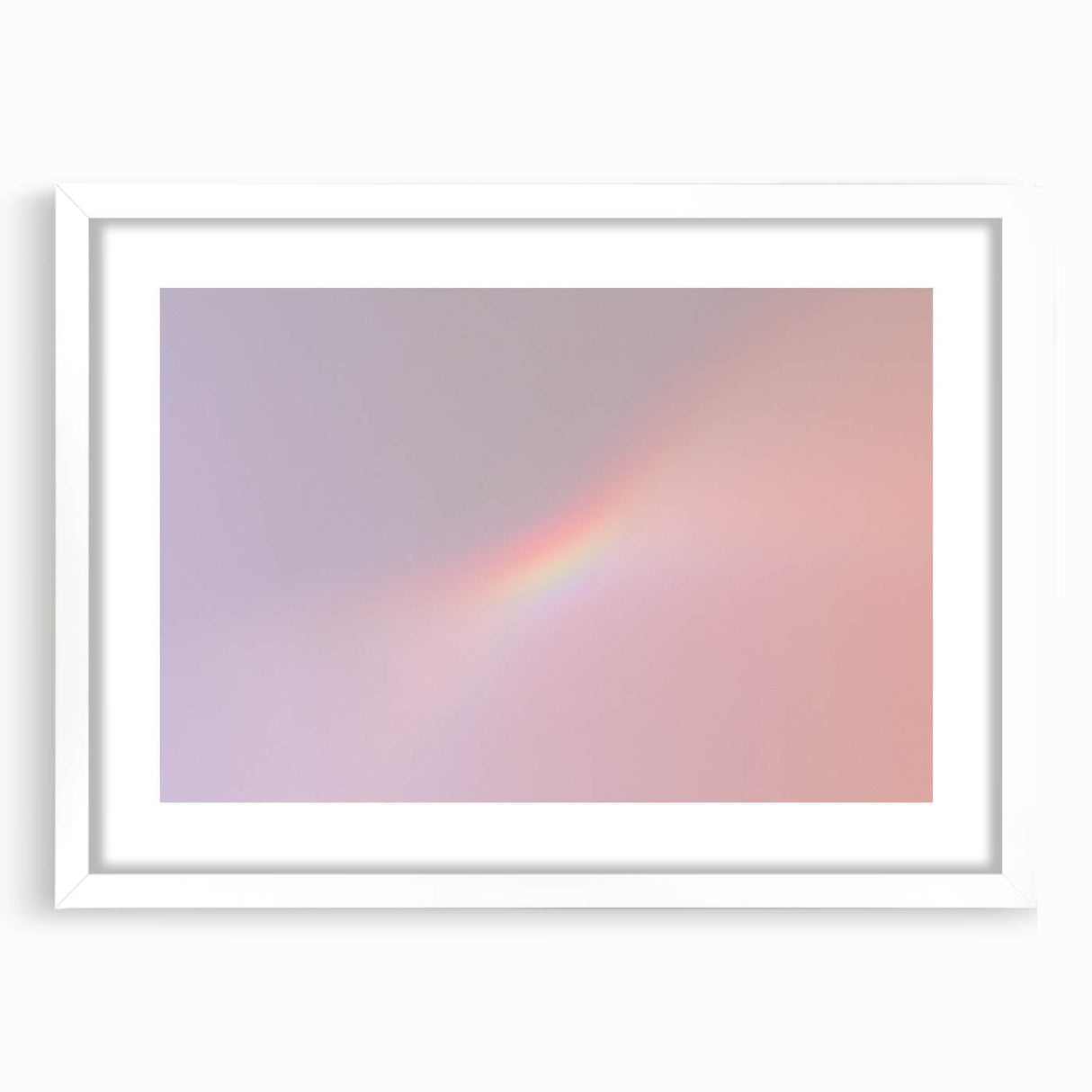 Pastel Gradient Wall Art with Subtle Rainbow Effect and Grainy Texture