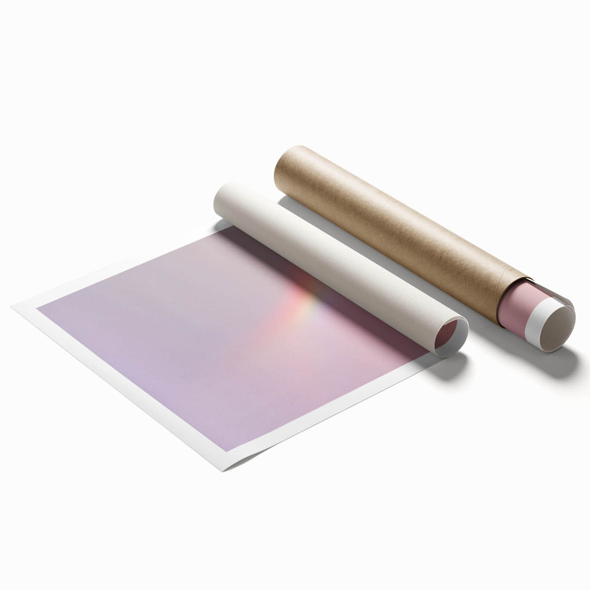 Pastel Gradient Wall Art with Subtle Rainbow Effect and Grainy Texture