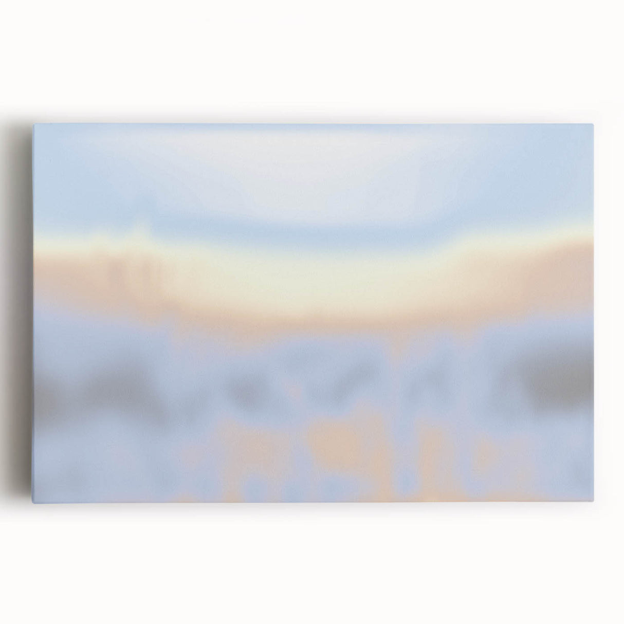 Abstract Nature-Inspired Sky Gradient Art | Soft Pastel Textured Canvas