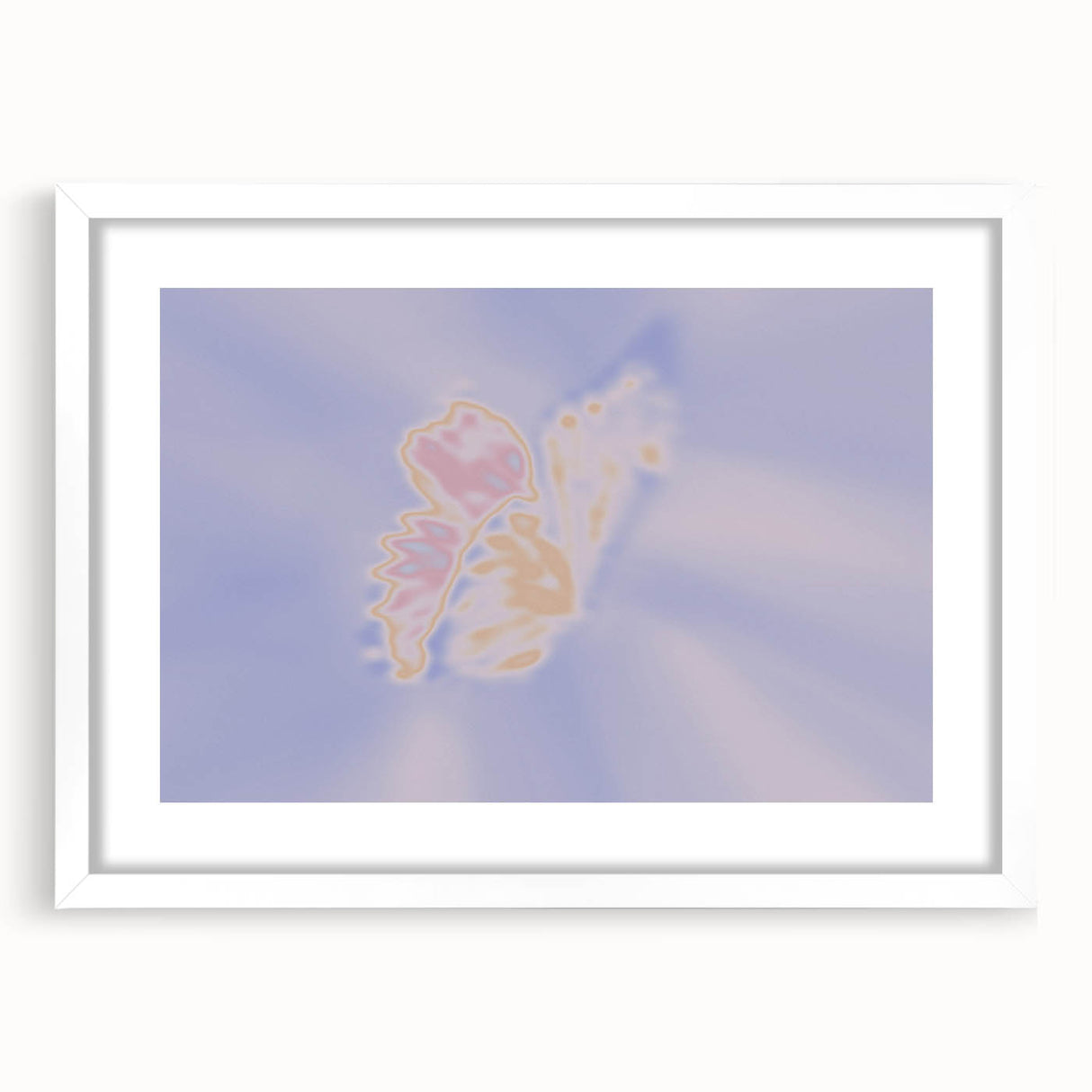Abstract Butterfly Gradient Art | Nature-Inspired Soft Pastel Wall Décor