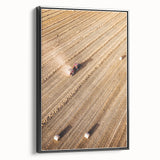 Harvest Glow - Aerial Farm Tractor Rustic Art