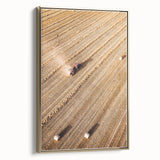 Harvest Glow - Aerial Farm Tractor Rustic Art