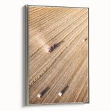 Harvest Glow - Aerial Farm Tractor Rustic Art