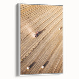 Harvest Glow - Aerial Farm Tractor Rustic Art