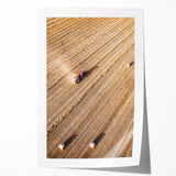 Harvest Glow - Aerial Farm Tractor Rustic Art