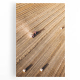 Harvest Glow - Aerial Farm Tractor Rustic Art