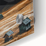 Alpine Serenity - Rustic Mountain Cabin Art