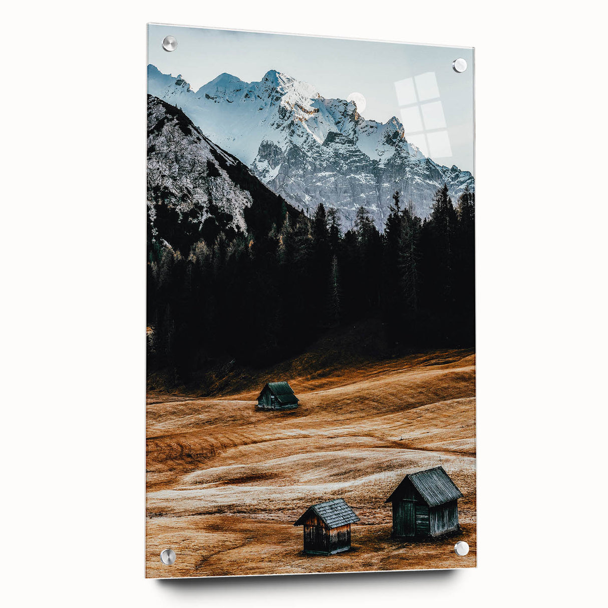 Alpine Serenity - Rustic Mountain Cabin Art