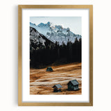 Alpine Serenity - Rustic Mountain Cabin Art