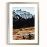 Alpine Serenity - Rustic Mountain Cabin Art