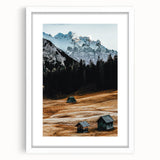 Alpine Serenity - Rustic Mountain Cabin Art