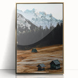 Alpine Serenity - Rustic Mountain Cabin Art