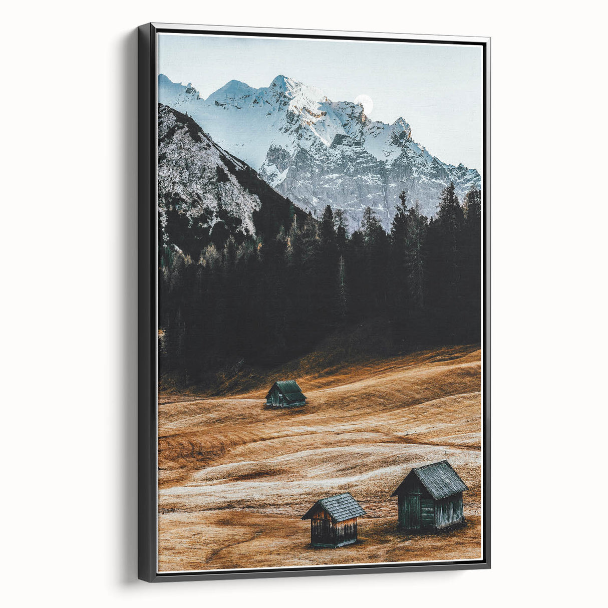 Alpine Serenity - Rustic Mountain Cabin Art