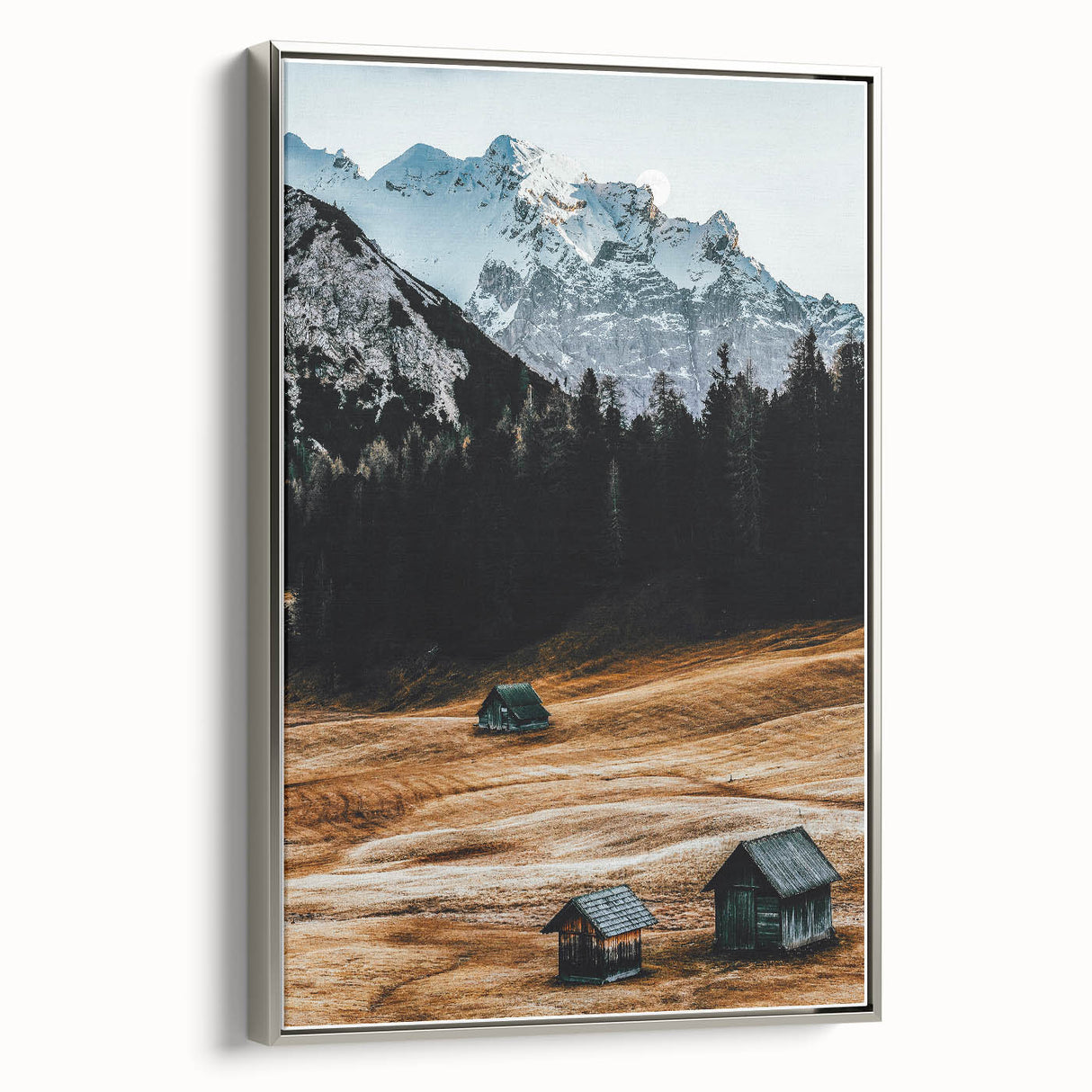 Alpine Serenity - Rustic Mountain Cabin Art