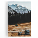 Alpine Serenity - Rustic Mountain Cabin Art