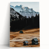 Alpine Serenity - Rustic Mountain Cabin Art