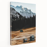 Alpine Serenity - Rustic Mountain Cabin Art