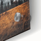 Misty Mountain Solitude - Rustic Nature Scene Art