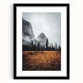 Misty Mountain Solitude - Rustic Nature Scene Art