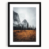 Misty Mountain Solitude - Rustic Nature Scene Art