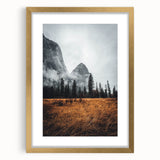 Misty Mountain Solitude - Rustic Nature Scene Art