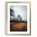 Misty Mountain Solitude - Rustic Nature Scene Art
