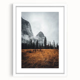 Misty Mountain Solitude - Rustic Nature Scene Art