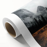 Misty Mountain Solitude - Rustic Nature Scene Art