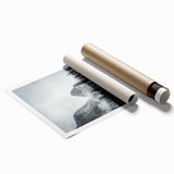 Misty Mountain Solitude - Rustic Nature Scene Art