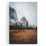 Misty Mountain Solitude - Rustic Nature Scene Art