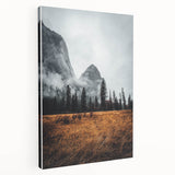 Misty Mountain Solitude - Rustic Nature Scene Art