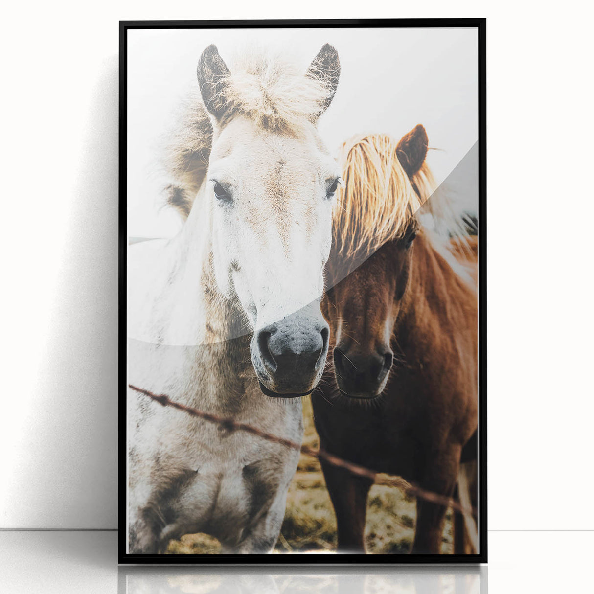 Equine Companions - Rustic Horse Portrait Art