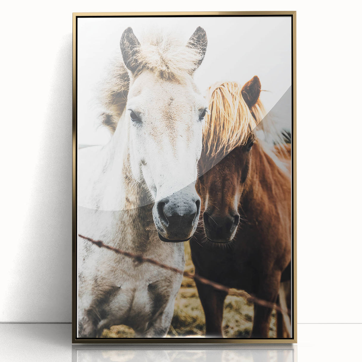 Equine Companions - Rustic Horse Portrait Art